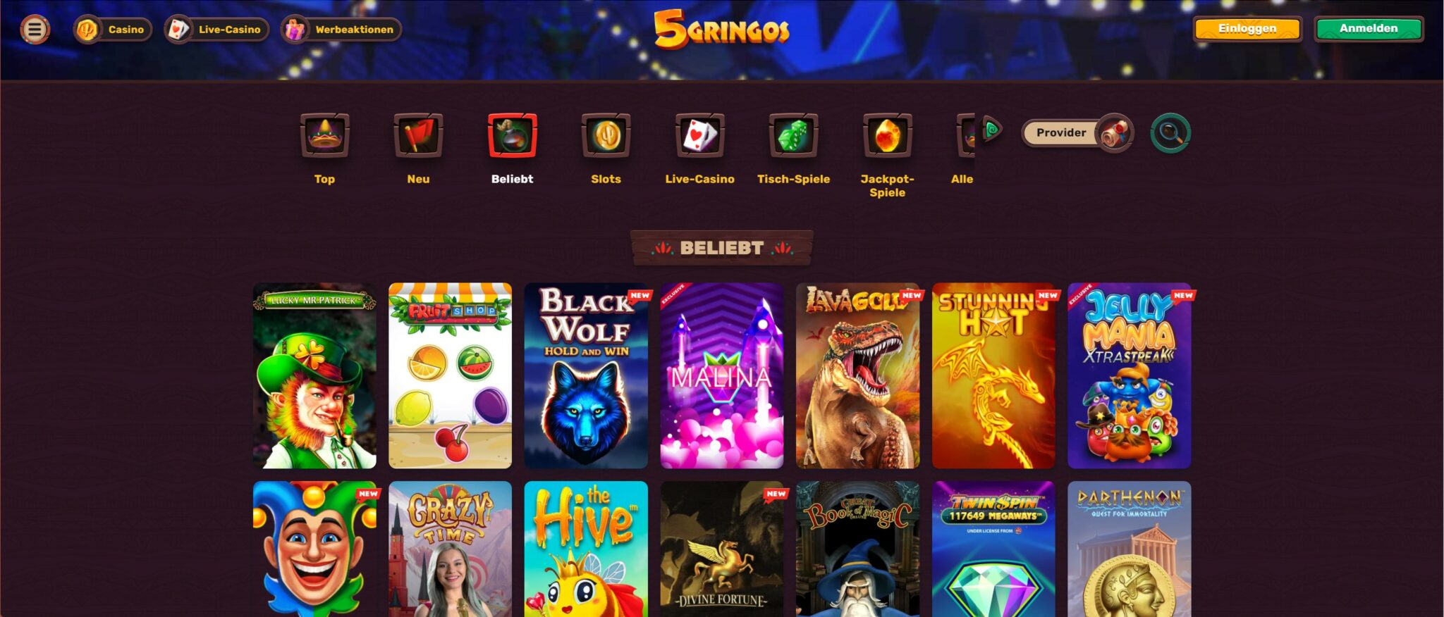 5 Gringos Casino - Testsieger Casinospiele 2025 - LILIPUZ.de