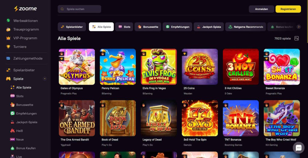 zoome casino spiele